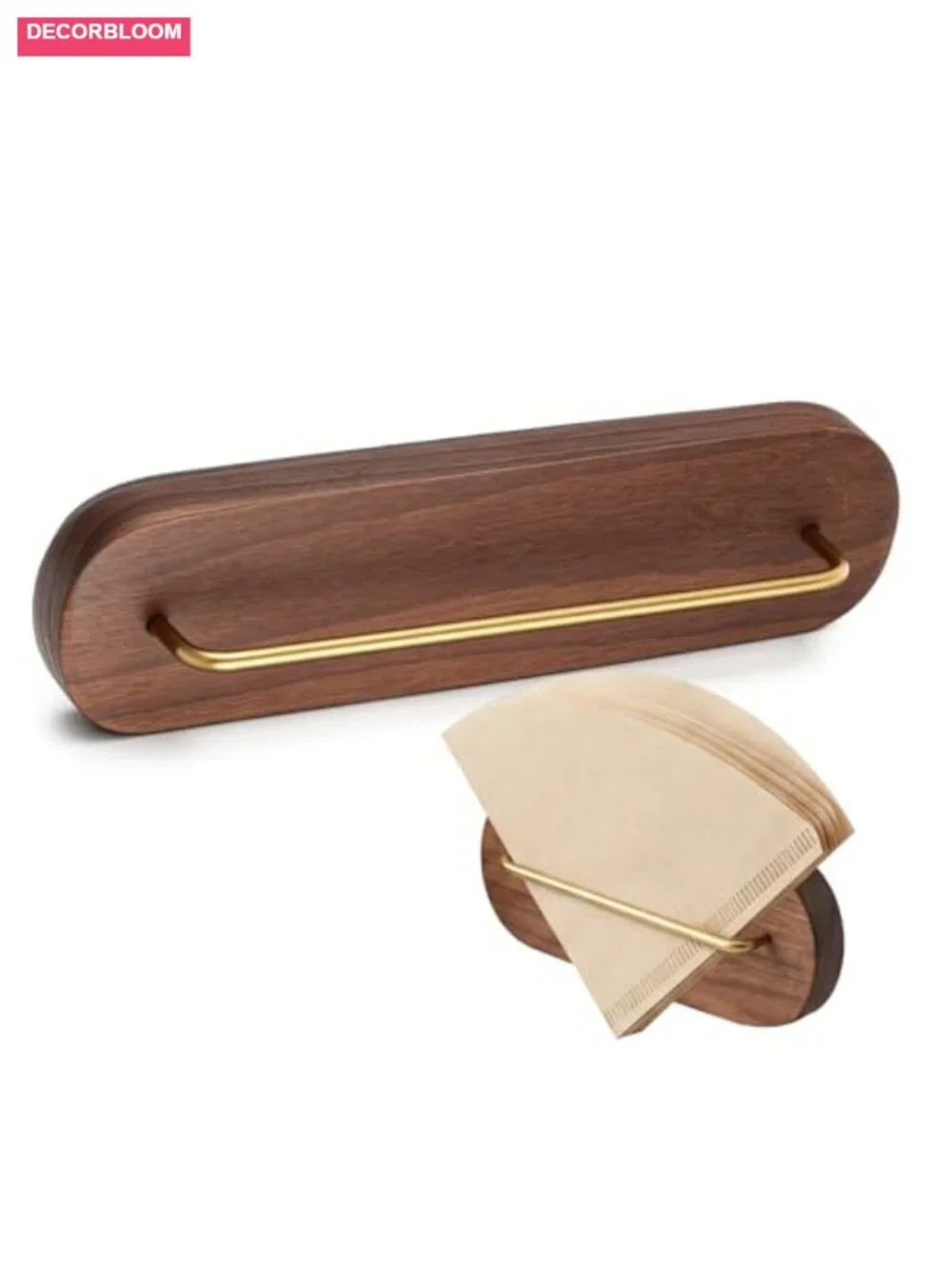 Wood Coffee Filter Holder Wall Mount for 30 Cone Filters